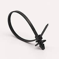 Стяжка кабельна (хомут) з монтажною головкою 5х200 (4,8х200мм) чорна (100шт) TAKEL