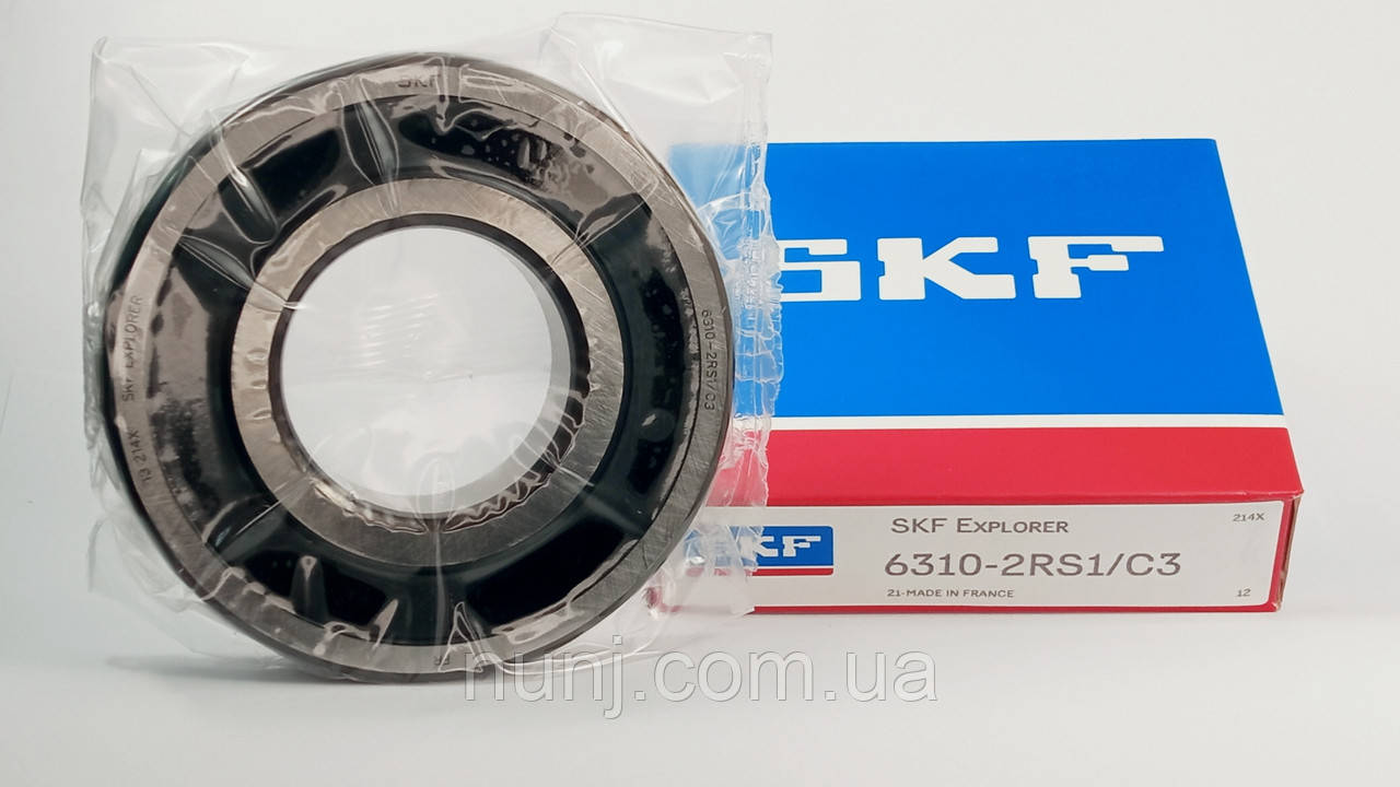 Підшипник 6310-2RS-C3 SKF (70-180310) розміри: 50*110*27 кульковий радіальний закритий, фото 1