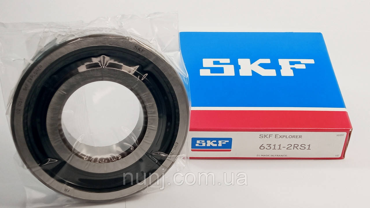 Підшипник 6311-2RS SKF (180311) розміри: 55*120*29 кульковий радіальний закритий, фото 1