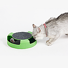 Інтерактивна іграшка для кота "Злови мишку" з кігтеточкою, Зелена / Котяча іграшка з кігтедралкою, фото 6