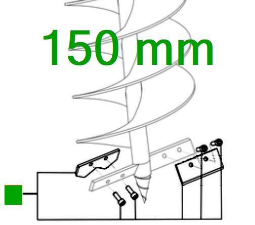 Ножі та гвинти до бура Husqvarna 150 мм, фото 1