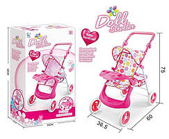 Візок для ляльки - металева основа, козирок від сонця, кошик, додаткова поличка 6601 AH-4