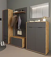 Комплект меблів в передпокій Нітро сірий графіт/вотан Сокме
