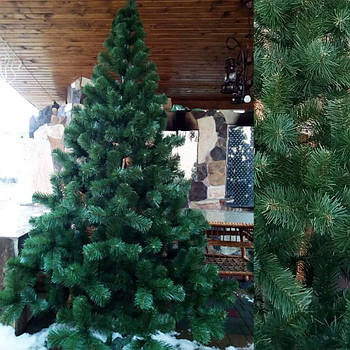 Штучна ялинка "Карпатська" 0,75 м із підставкою Зелена, цілісна / Новорічна пишна ялинка