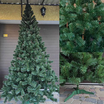 ,скусна ялинка "Карпатська" 2,5 м із підставкою Зелена, розбірна / Новорічна пишна ялинка