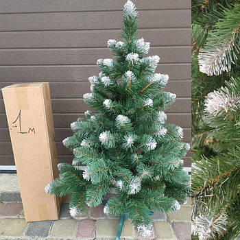 Штучна ялинка «Снігова королева» 1-3м з білими кінчиками та підставкою / Новорічна ялинка зі снігом