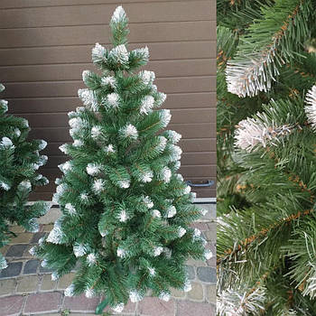Штучна ялинка "Снігова королева" 1,30 м із білими кінчиками та підставкою/Нодня ялинка зі снігом