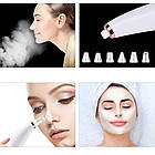 Вакуумний апарат для чищення пор Pore Cleaner MA-59 + 6 насадок / Бездротовий очищувач шкіри обличчя від чорних цяток, фото 6