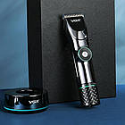 Професійна машинка для стрижки волосся VGR V-256 + 6 насадок / Акумуляторний чоловічий тример, фото 4