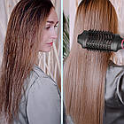 Фен-щітка для сушіння волосся (1200 Вт) R-411 / Фен гребінець / Стайлер для укладання волосся, фото 3