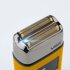 Електробритва шейвер VGR V-357 з USB та LED дисплеєм, Жовта / Акумуляторна бездротова чоловіча бритва, фото 6