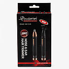 Тример 2в1 для носа та вух Gemei GM-3108, 3W / Бездротовий чоловічий тример-бритва для обличчя, фото 9