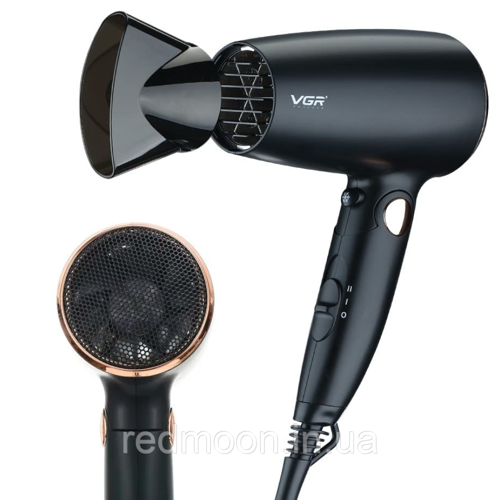 Професійний фен для волосся зі складною ручкою, VGR V 439 / Електричний дорожній фен, фото 1