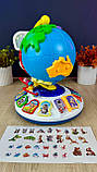 Інтерактивний глобус 62609 WToys, українська озвучість, 7 віршів, 7 пісень, 10 казок, сортер, фото 2
