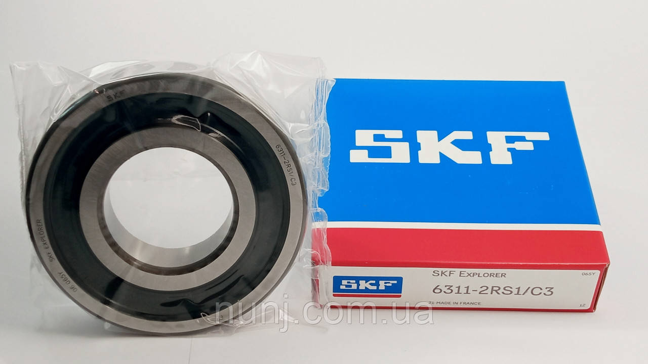 Підшипник 6311-2RSC3 SKF (70-180311) розміри: 55*120*29 кульковий радіальний закритий, фото 1