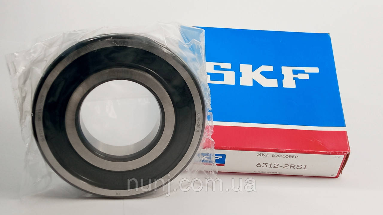 Підшипник 6312-2RS SKF (180312) розміри: 60*130*31 кульковий радіальний закритий, фото 1