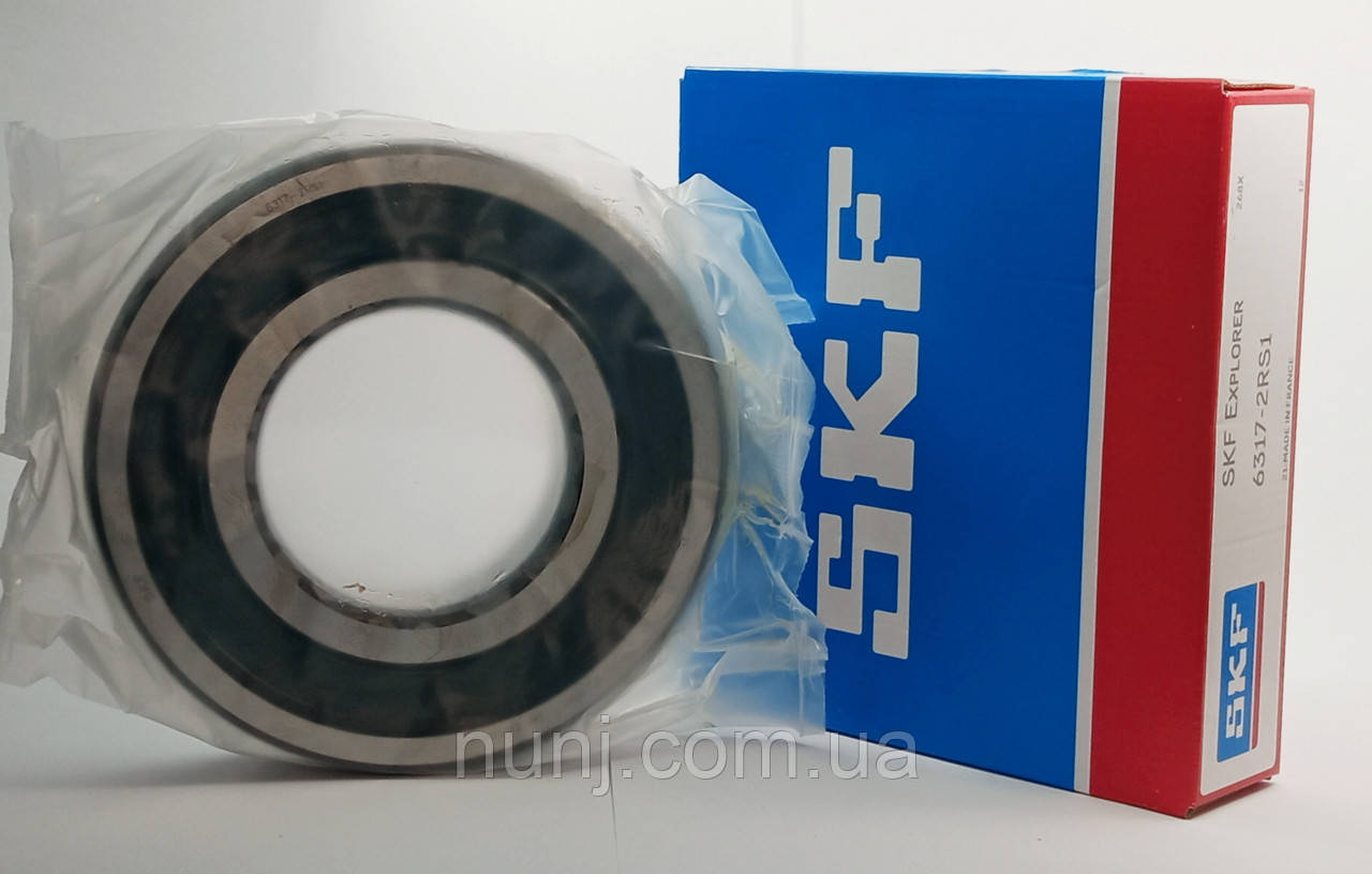 Підшипник 6317-2RS SKF (180317) розміри: 85*180*41 кульковий радіальний закритий, фото 1