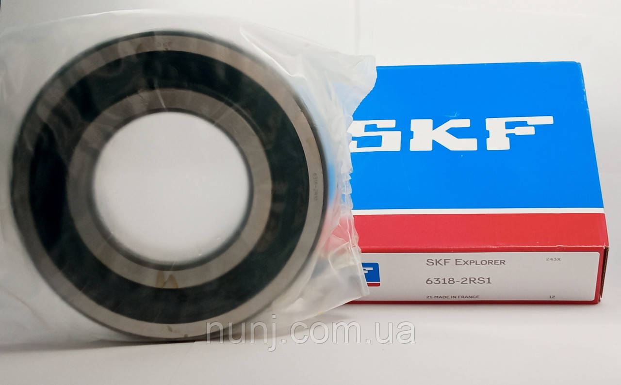 Підшипник 6318-2RS SKF (180318) розміри: 90*190*43 кульковий радіальний закритий, фото 1