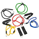 Набір трубчастих еспандерів Power Bands 11 предметів, гумовий багатофункціональний еспандер, фото 3