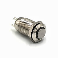 Кнопка металева КНМ-UL-12-HJ-E 9-24V 1NO висока 5A, блакитний TAKEL