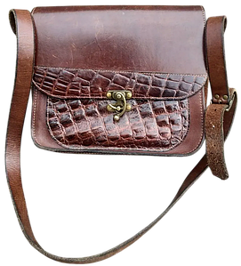 Вінтажна шкіряна сумка Hartmann коричнева | Жорстка ділова прямокутна з регульованим ремінцем