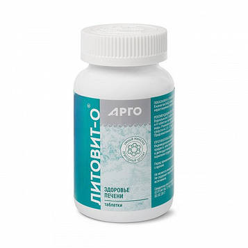 Літовіт О Арго 280 таб (для кишечника, печінки, жовчного, холецистит, коліт, запори, прищі, лямблії, сорбент)
