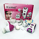 Жіноча акумуляторна бритва Kemei KM-3066, Депілятор для ніг і бікіні, Депілятор жіночий 3в1 HY-76, фото 7