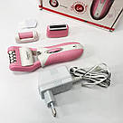 Жіночий акумуляторний бездротовий епілятор 5 в 1 Gemei GM-3052, Епілятор для різних частин тіла UR-51, фото 8