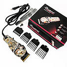 Провідна потужна машинка для стрижки волосся GEMEI GM-1018, Тример з регульованою довжиною OS-45, фото 9