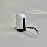 Помпа для води автоматична акумуляторна на бутель 10 л, 11 л, 18.9 л Біла AW-001-White, фото 6