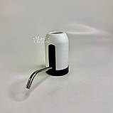 Помпа для води автоматична акумуляторна на бутель 10 л, 11 л, 18.9 л Біла AW-001-White, фото 2