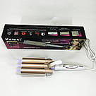 Плойка для волосся з комфортом Kemei, Плойка для волосся для локонів хороша FP-70, фото 4