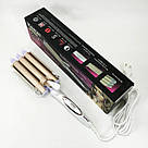 Плойка для волосся з комфортом Kemei, Плойка для волосся для локонів хороша FP-70, фото 5