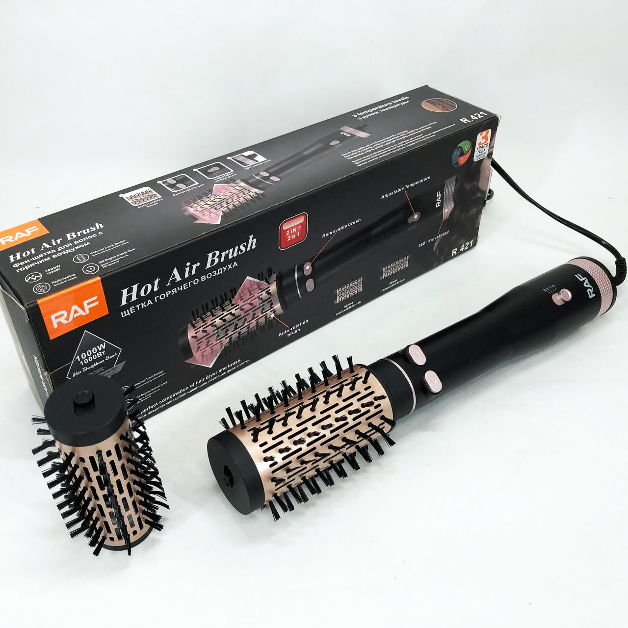 Електрофен для волосся, Електрична щітка-випрямляч для вирівнювання волосся Стайлери локонів IE-68, фото 1