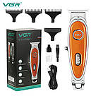 Машинка для стрижки волосся з акумулятором VGR, Тример бездротовий, Машинка для підстригання AL-33, фото 4