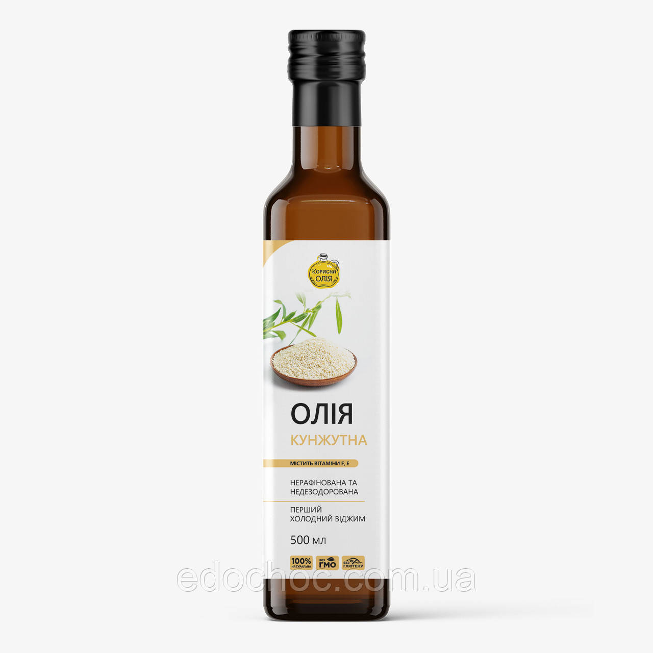 Олія Кунжутна першого холодного віджиму, 500 мл, фото 1