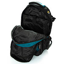 Рюкзак шкільний ортопедичний зелений хлопчику у 6-11 клас три відділи підлітковий місткий великий 47х32см Power in Eavas 313, фото 3