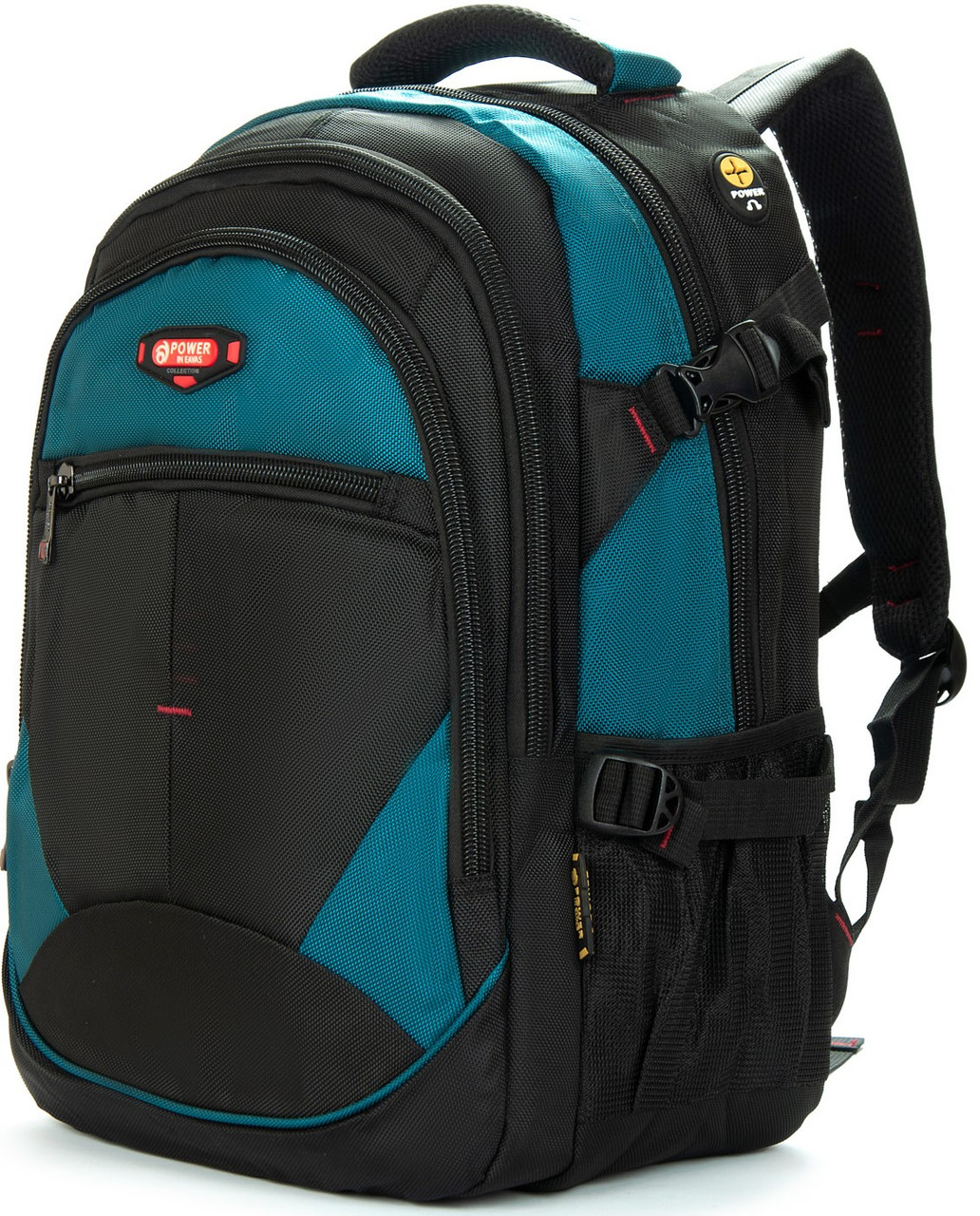 Рюкзак шкільний ортопедичний зелений хлопчику у 6-11 клас три відділи підлітковий місткий великий 47х32см Power in Eavas 313