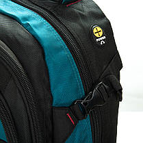 Рюкзак шкільний ортопедичний зелений хлопчику у 6-11 клас три відділи підлітковий місткий великий 47х32см Power in Eavas 313, фото 5