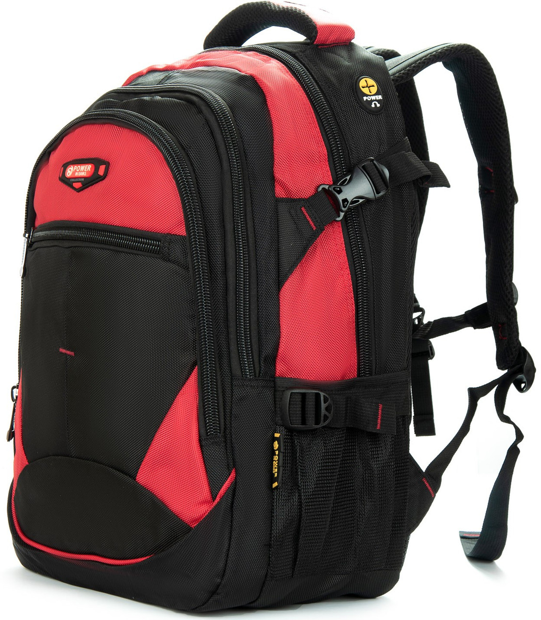 Рюкзак шкільний ортопедичний червоний хлопчику у 6-11 клас три відділи підлітковий місткий великий 47х32см Power in Eavas 313