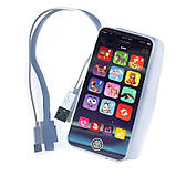 Музичний Навчальний Телефон WToys з УКР Озвучкою: 16 Сенсорних Кнопок, Світло, Вірші, Цифри, Тварини TK-11206, фото 6