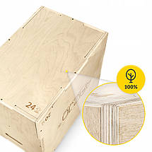 Пліометричний бокс 4FIZJO 3 в 1 60 x 50 x 40 см дерев'яний 4FJ0404 Poland, фото 5