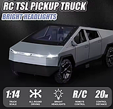 Машинка на радіокеруванні Tesla з підсвічуванням фар, акумулятором і USB-зарядкою, фото 2