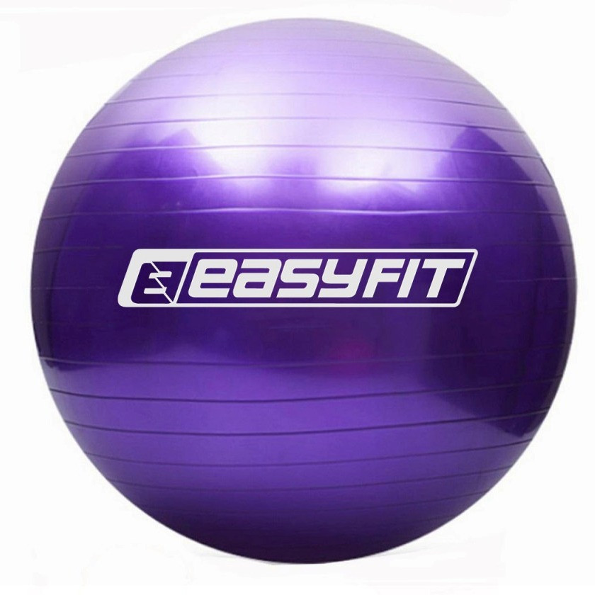 М'яч для фітнесу (фітбол) EasyFit EF-3006-V, Ø55 см, фіолетовий - для зросту 150-160 см, навантаження до 120 кг., фото 1