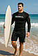 Чоловічий костюм для плавання рашгард та шорти Аквадрайв BARREL чорний, фото 4