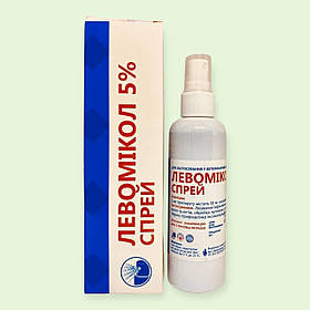 Левоміколь 100 мл 5% Спрей ветеринарний протимікробний препарат для загоєння ран у тварин