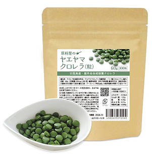 Earthship Yaeyama Chlorella Хлорелла Яеяма, 60 г, 300 таблеток на 30 днів. До 04/2028