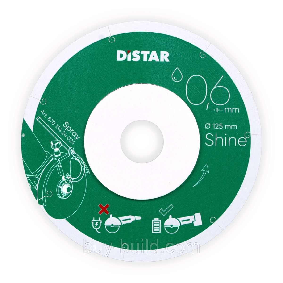 Диск DISTAR 125x0.6x22.23 мм 1A1R Shine (11127457030), фото 1