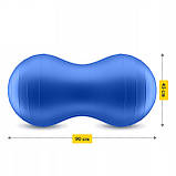 Фітнес-м’яч “горіх” EasyFit EF-3022-BL, Ø45х90 см, синій - для зросту 150-185 см, навантаження до 120 кг., фото 2