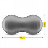 Фітнес-м’яч “горіх” EasyFit EF-3022-GY, Ø45х90 см, синій - для зросту 150-185 см, навантаження до 120 кг., фото 2